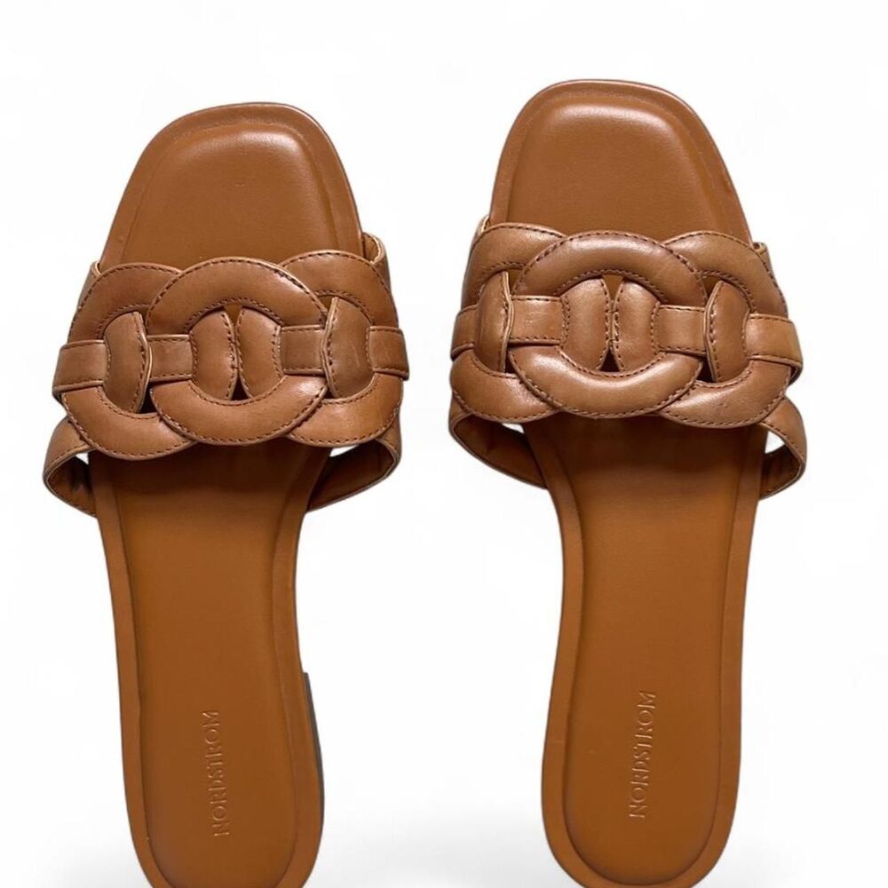Nordstrom Women's Brown Slides 8.5
